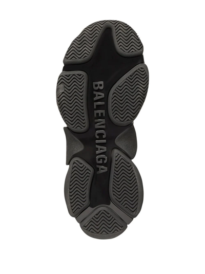 Shop Balenciaga Triple S Logo Sneakers In Black