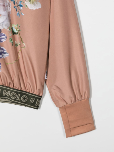 Shop Molo Ophelia Floral-print Jacket In Pink
