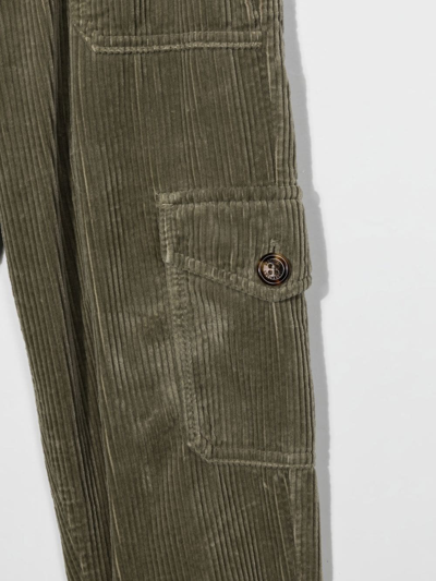 Brunello Cucinelli Corduroy Tapered-leg Trousers In Green