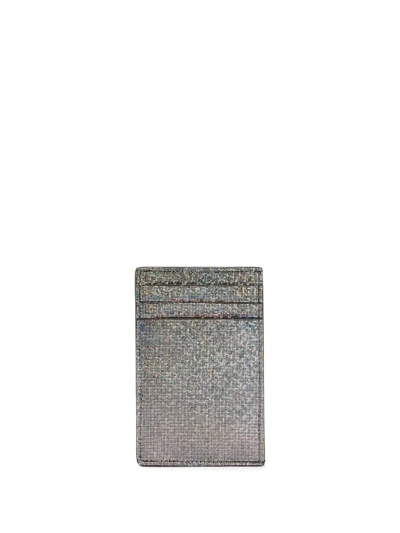 Shop Giuseppe Zanotti Albert Rhinestone-embellished Cardholder In Grey