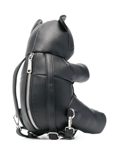 Shop Philipp Plein Teddy Rhinestone-embellished Backpack In Black