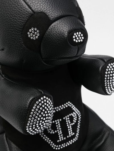 Shop Philipp Plein Teddy Rhinestone-embellished Backpack In Black