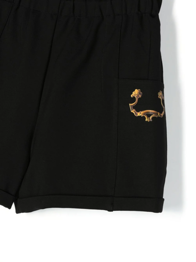 Shop Moschino Print-detail Bermuda Shorts In Black