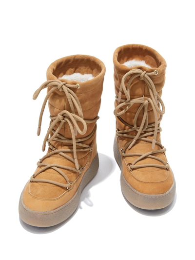 Moon Boot Ltrack Tan Suede Boots In Brown