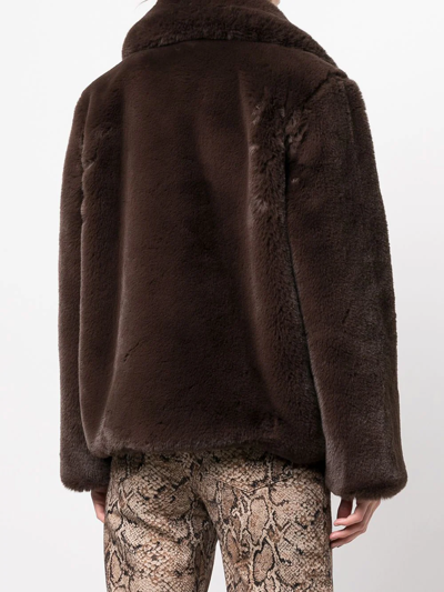 Shop Apparis Oversized Faux-fur Coat In Brown