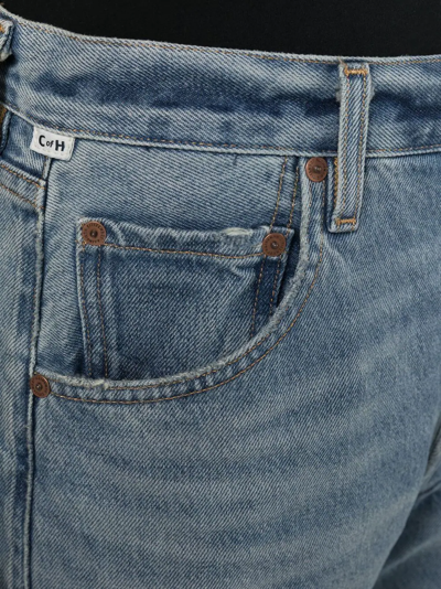 Citizens Of Humanity Blue Gaucho Cropped Wide-leg Jeans In Blue