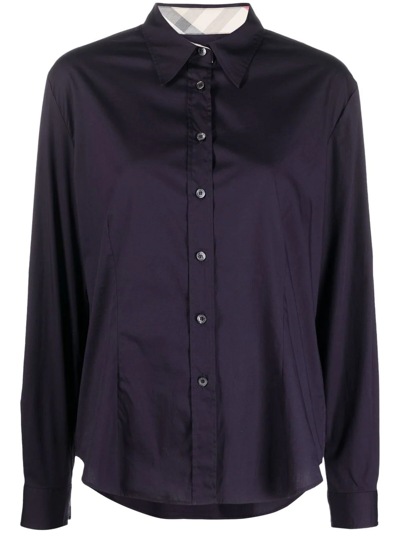 Pre-owned Burberry 2010 Long-sleeved Button-up Shirt In Purple