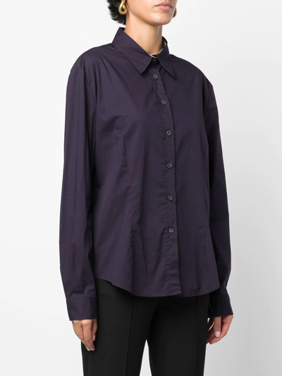 Pre-owned Burberry 2010 Long-sleeved Button-up Shirt In Purple