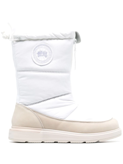 Shop Canada Goose Cypress Fold-down Puffer Boots In White