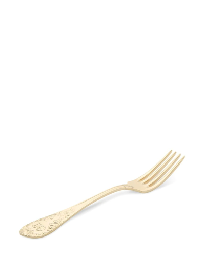 Dolce & Gabbana 24kt Gold-plated Dessert Fork In Gold