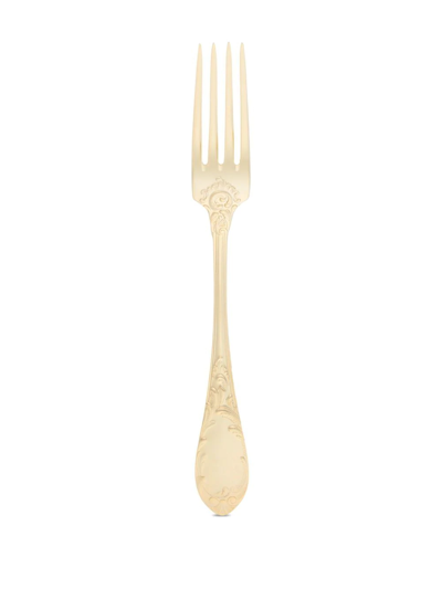 Dolce & Gabbana 24kt Gold-plated Dessert Fork In Gold