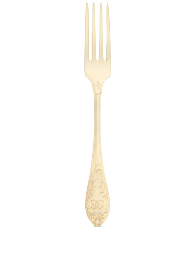 Shop Dolce & Gabbana 24kt Gold-plated Dessert Fork