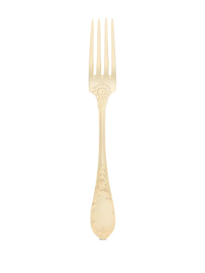 Dolce & Gabbana 24kt Gold-plated Dessert Fork In Gold