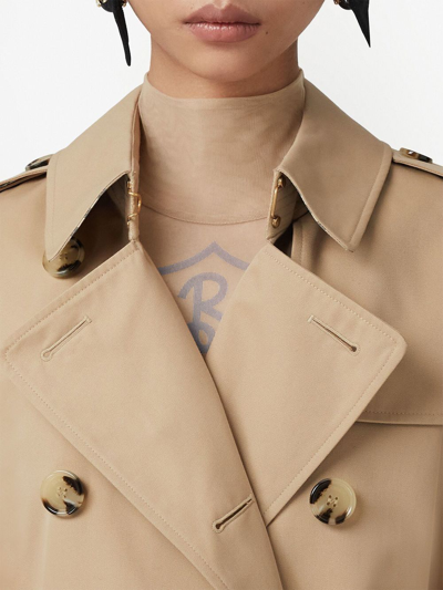 Shop Burberry The Kensington Mid-length Trench Coat In Neutrals