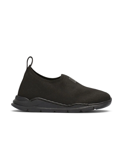 Dolce & Gabbana Logo-print Slip-on Sneakers In Black