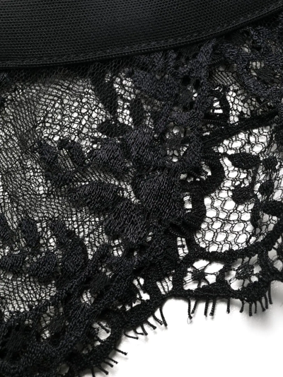 Shop La Perla Exotique Lace Suspender Belt In Black