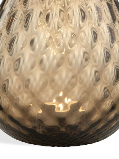 Nasonmoretti Macramé Glass Candle Holder In Brown