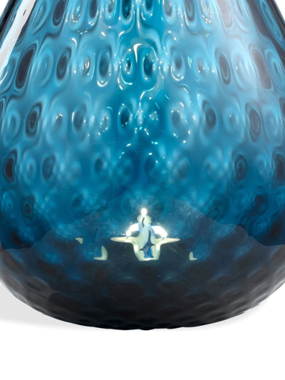 Nasonmoretti Macramé Candle Holder (15cm X 14.5cm) In Blue