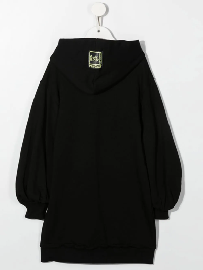 Shop Pinko Logo-print Hoodie Dress In Black