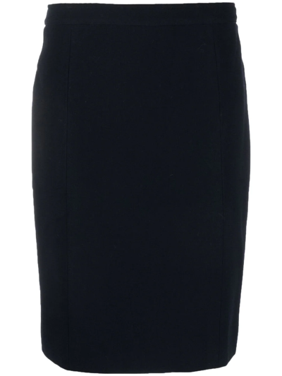 Pre-owned Chanel 1990s Pencil Skirt In Blue