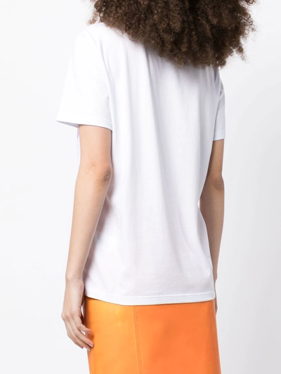 Msgm Logo-print Cotton T-shirt In White