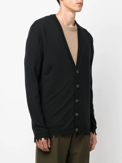 Shop Uma Wang V-neck Knitted Cashmere Cardigan In Black