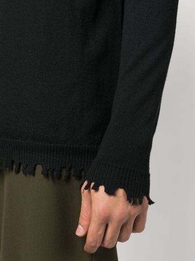 Shop Uma Wang V-neck Knitted Cashmere Cardigan In Black
