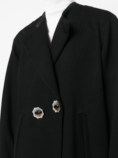 Pre-owned A.n.g.e.l.o. Vintage Cult 1940s Notch Lapels Double-breasted Coat In Black