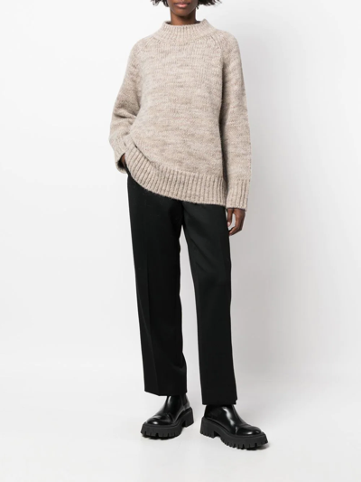 Shop Maison Margiela Botanical Dye Crew-neck Jumper In Neutrals