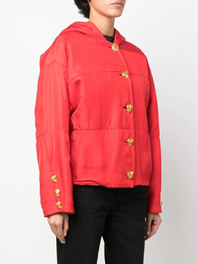 Pre-owned A.n.g.e.l.o. Vintage Cult 1980s Padded Hooded Jacket In Red