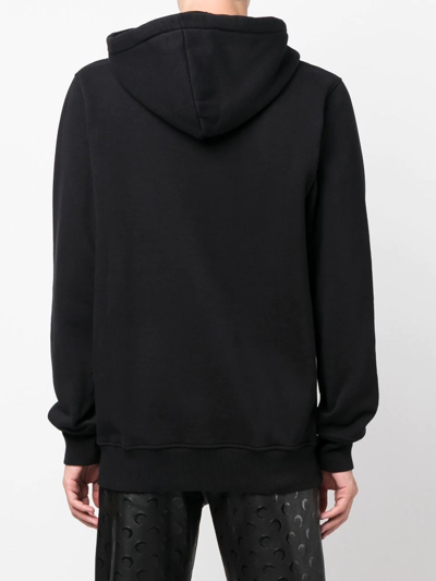 Alyx Logo-embroidered Cow-print Hoodie In Black