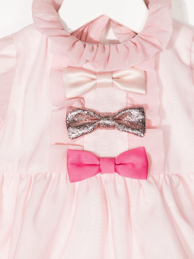 Hucklebones London Bow-detail Bodice Dress And Bloomers In Pink