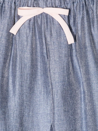 Shop Hucklebones London Drawstring-fastening Waistband Trousers In Blue