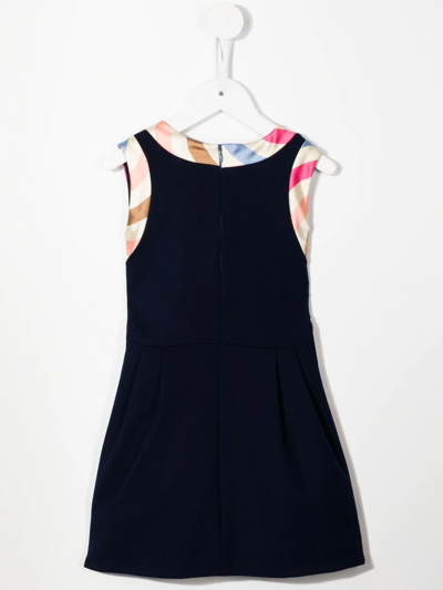 Shop Hucklebones London Bow-detail Sleeveless Dress In Blue