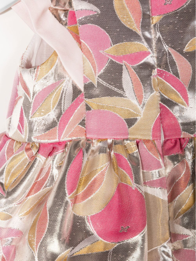 Shop Hucklebones London Metallic-jacquard Bodice Dress And Bloomers In Multicolour