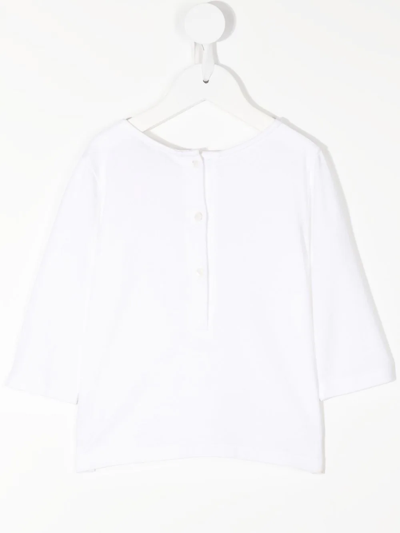 Shop Hucklebones London Bow-applique Detail T-shirt In White