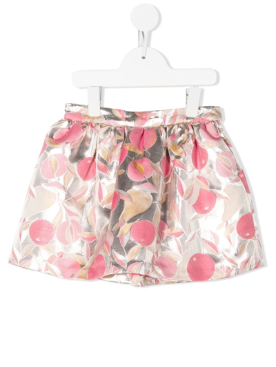 Shop Hucklebones London Metallic Jacquard-print Skirt In Multicolour