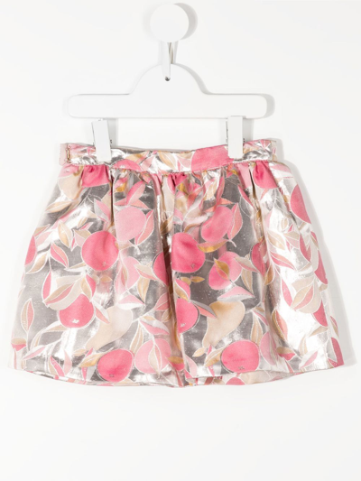Shop Hucklebones London Metallic Jacquard-print Skirt In Multicolour