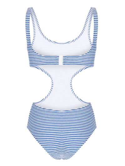 Solid & Striped The Sarah Striped Swimsuit In Blue