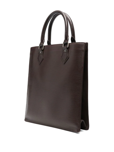 Pre-owned Louis Vuitton 2004 Épi Sac Plat Pm Handbag In Brown