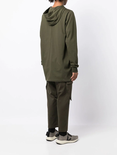 Rick Owens Long-length Drawstring Hoodie In Green