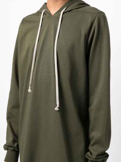 Rick Owens Long-length Drawstring Hoodie In Green