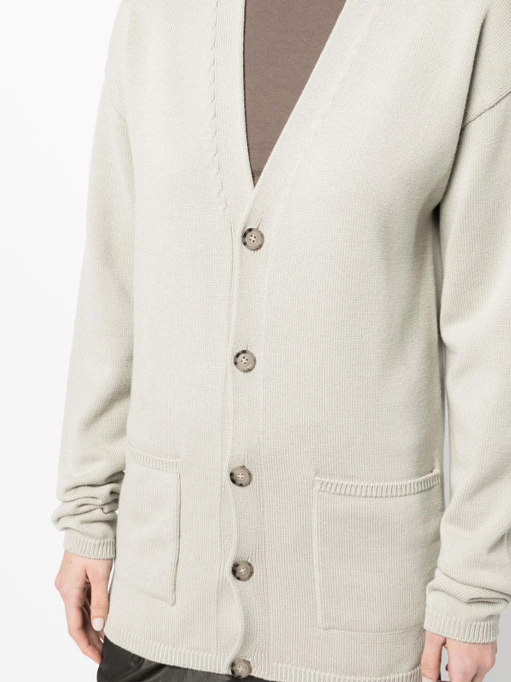 Rick Owens Off-white Peter Cardigan In 08 Pearl | ModeSens