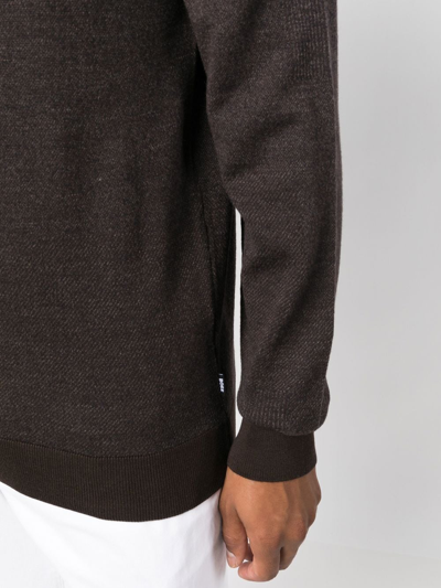 BOSS - Patchwork-effect sweater in virgin wool