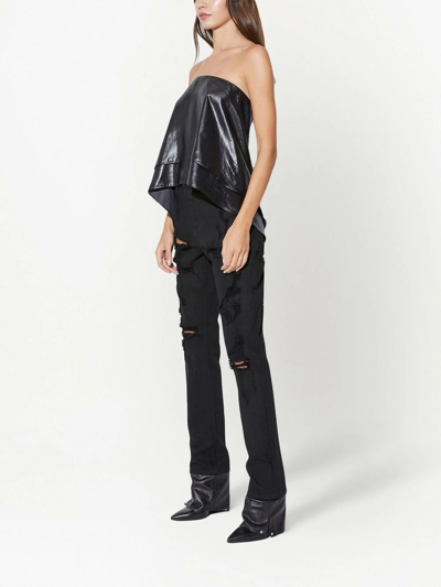 Rta Strapless Fitted Top In Black