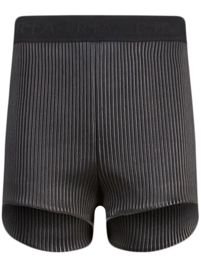 Shop Rta Slim-fit Ribbed Shorts In Black