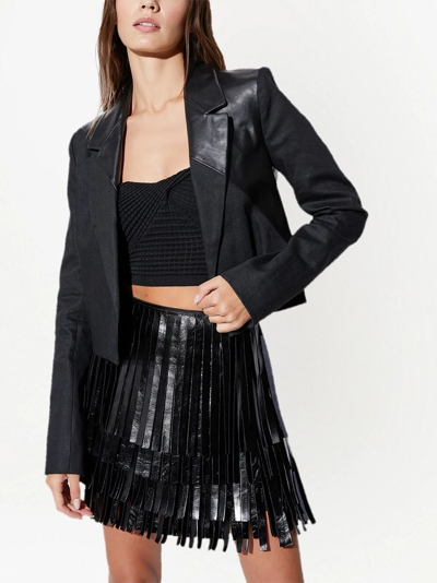 Rta Single-breasted Fitted Blazer In Black