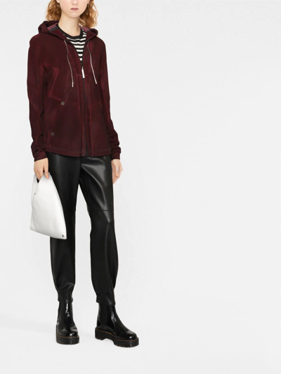 Isaac Sellam Experience Zip-up Hooded Jacket In Red