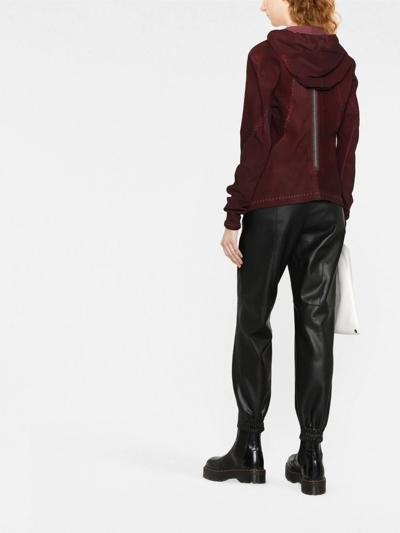 Shop Isaac Sellam Experience Zip-up Hooded Jacket In Red