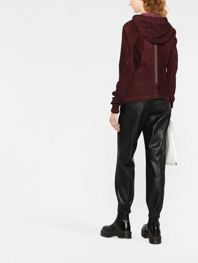 Isaac Sellam Experience Zip-up Hooded Jacket In Red